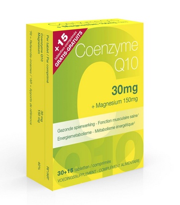 Coenzyme Q10 30mg+Mg 30tabl+15tabl gratis