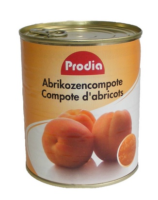 Prodia abrikozencompote 850gr