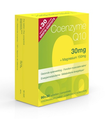 Coenzyme Q10 30mg+Mg 90comp+30comp gratuit