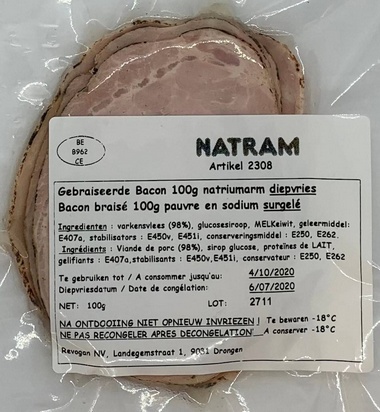 Natram gebraiseerde bacon na/va 100gx10 dpv